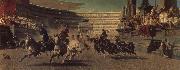Alexander von Wagner Romisches vehicle race oil painting on canvas